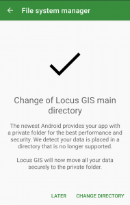 Change Locus GIS main directory